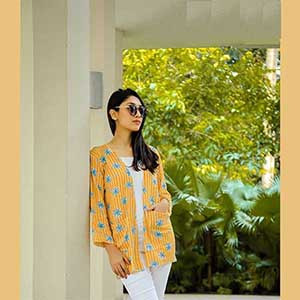 Swiss Cotton Floral Kimino for Women